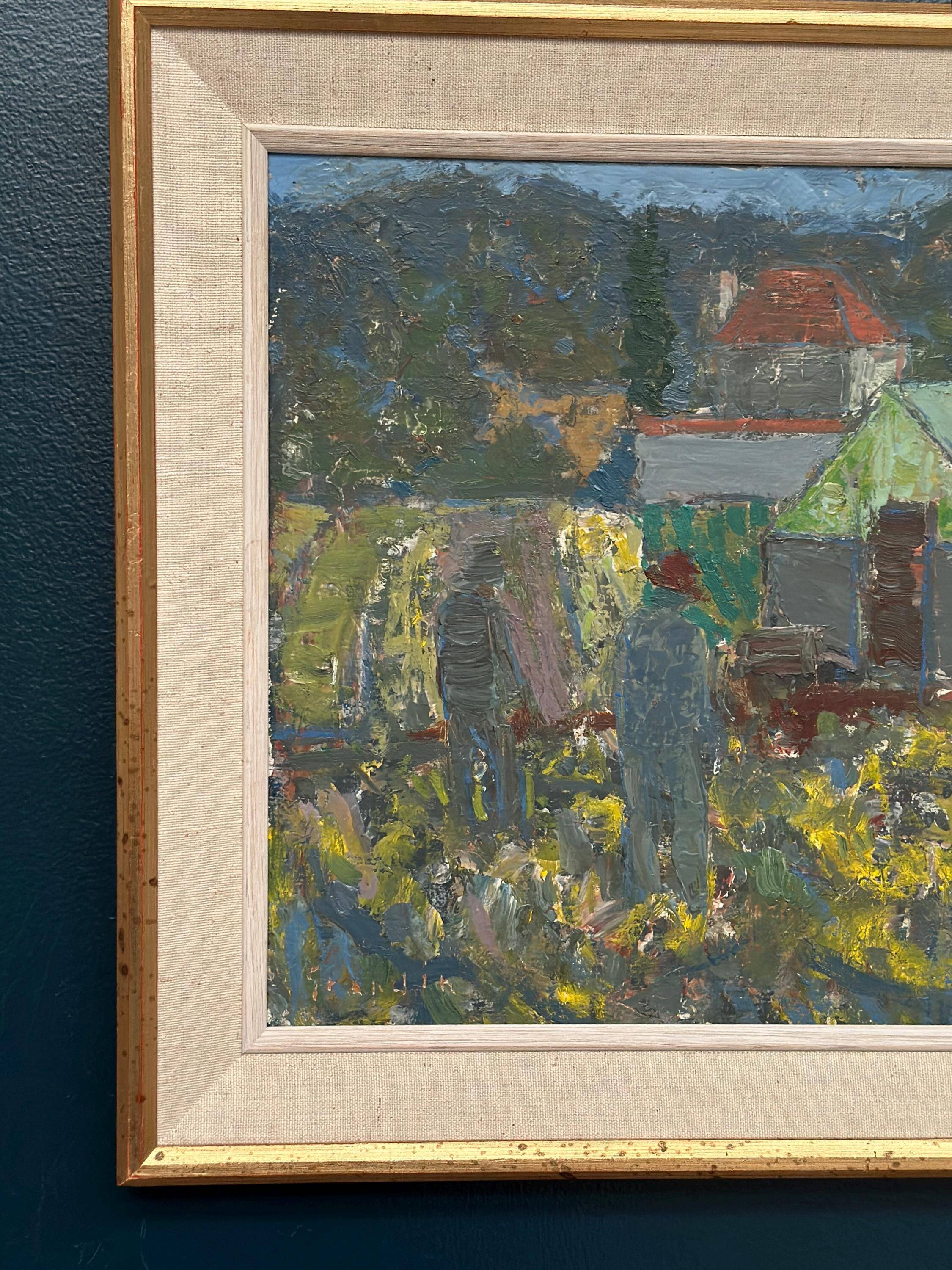 Original Swedish Oil on Panel – “Farm” by Svän Grandin – Signed – Vintage