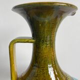 Green and yellow ceramic carafe bitossi italy 1950
