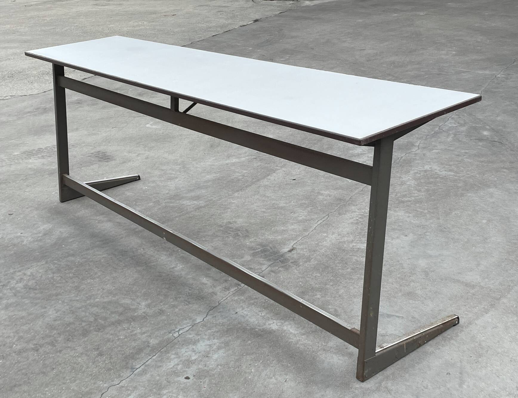 XXL industrial desk, minimalist design from the 50s