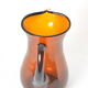 Carafe ambrée en verre soufflé