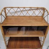 Rattan bookcase shelf