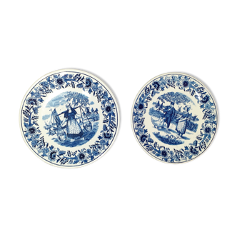 Lot de 2 assiettes Delft