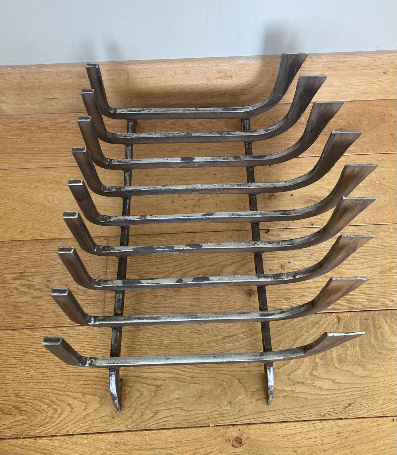 Large 19th century wrought iron log rack