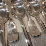12 silver plated dessert spoons, Francia goldsmith, single-flat, 18.7cm