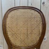 Set of 6 Louis XVI medallion chairs with caning.