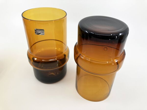 Ensemble de 6 verres à orangeade / pichet / seau à glace • Italy • 1970