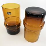 Set of 6 orangeade glasses / pitcher / ice bucket • Italy • 1970
