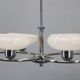 1950s Chrome and Glass Chandelier by Drukov, Czechoslovakia