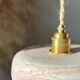 Pair of handcrafted portable lamps with a marbled stone effect