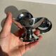 Set of 4 vintage metal ice cream glasses/cups on a stand.