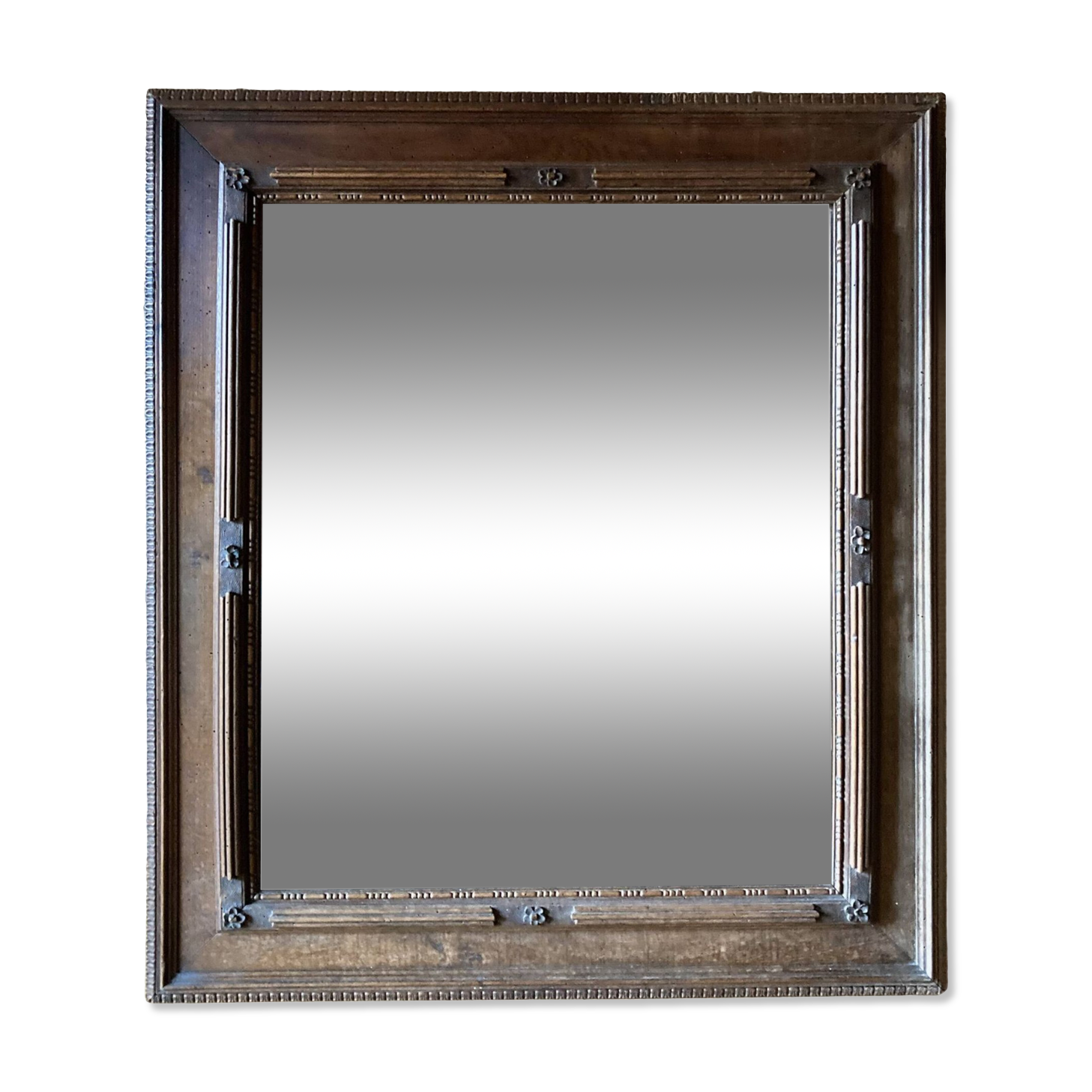 Art deco mirror in varnished wood, 1930s