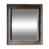 Art deco mirror in varnished wood, 1930s
