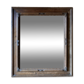 Miroir art déco en bois vernis, années 1930