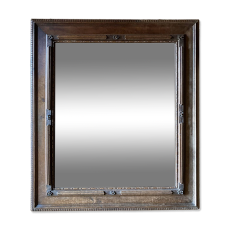 Art deco mirror in varnished wood, 1930s