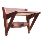 1950s wall coat rack in teak