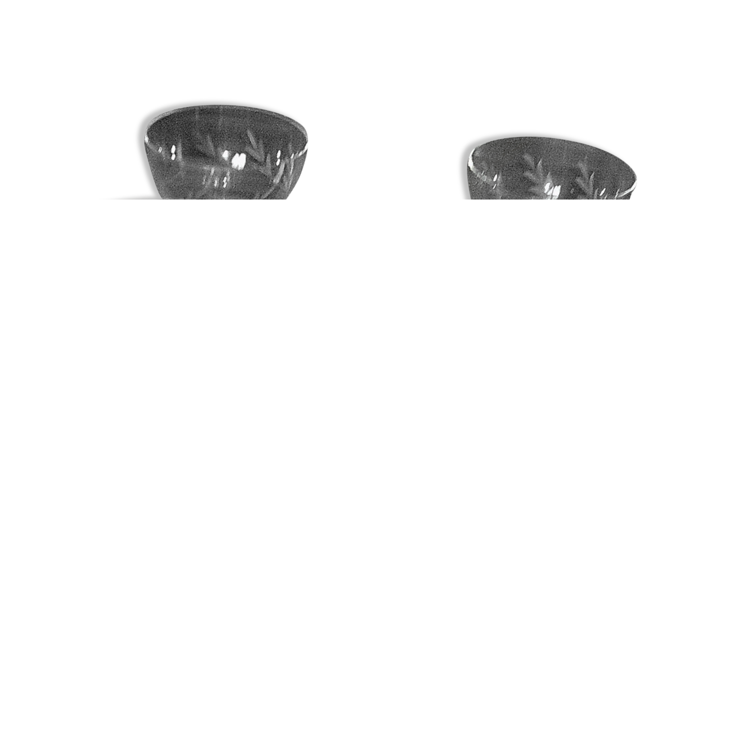 set of 5 crystal cherry bowls in very good condition