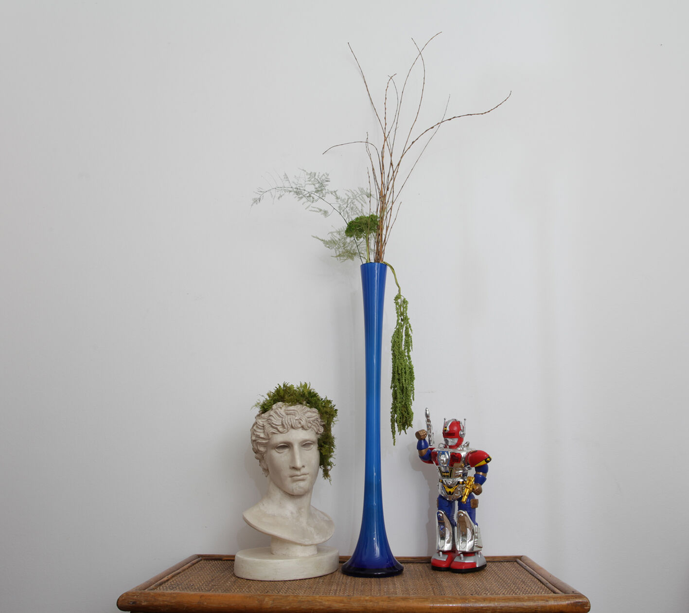 Large blue soliflore vase 70cm