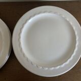 Set of 8 Festons flat plates by Pierre Motton for Gien 1970