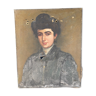 Huile sur toile portrait de femme 1900 ecole francaise