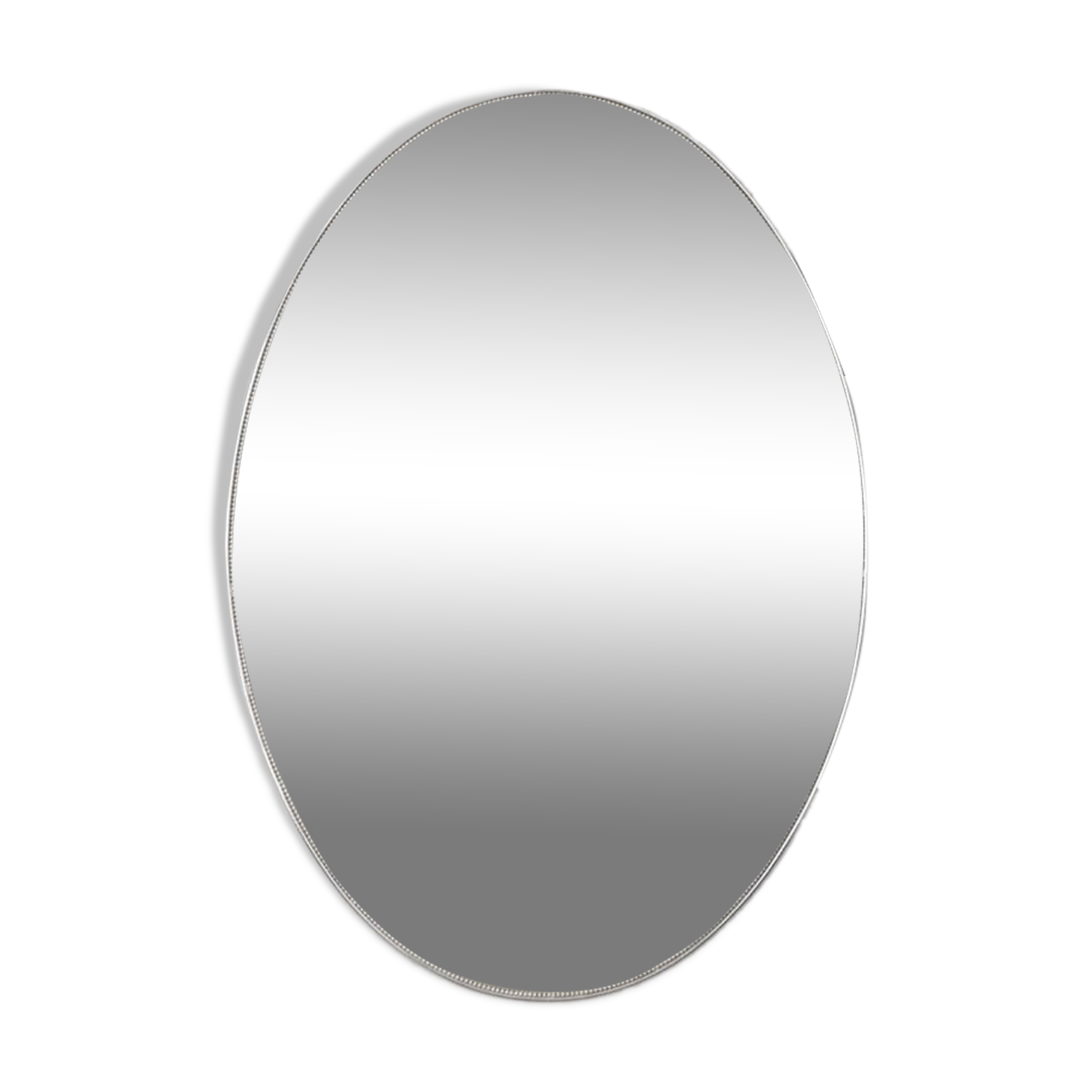 Vintage 70s wall mirror chrome metal Italian design