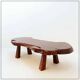 Grande table basse brutaliste "live edge" mid-century