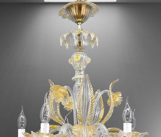 Venetian lustre in Murano glass and gold leaf