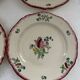 Service 6 assiettes plates gien lorraine fleurs peintes à la main
