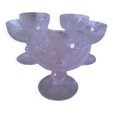 Set of 5 bubble glass ice cream cups