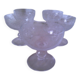 Set of 5 bubble glass ice cream cups