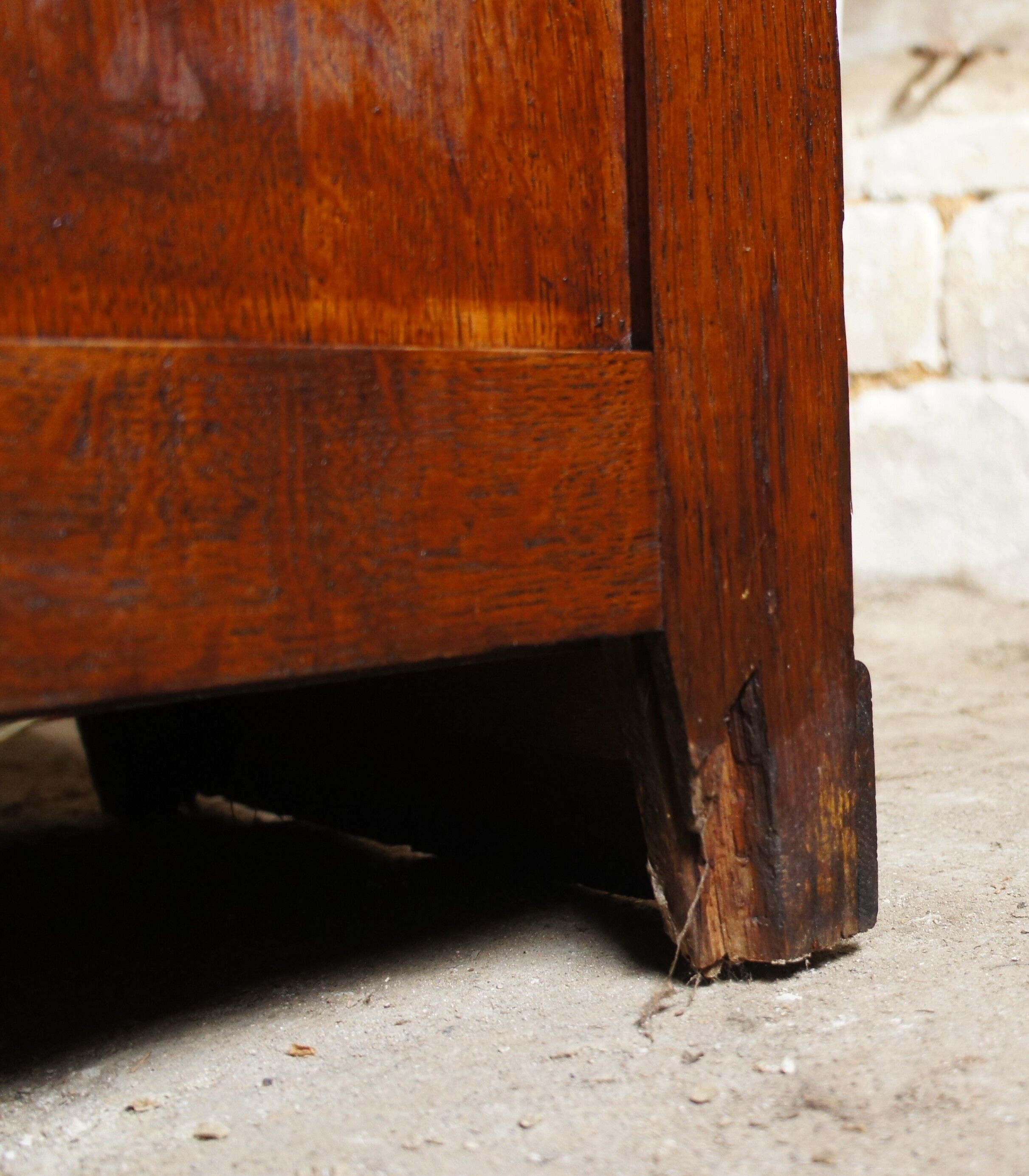 Administration desk open double face oak