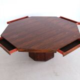Octagonal dining ore conference table with drawers