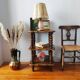 Table d'appoint, chevet en bois tourné