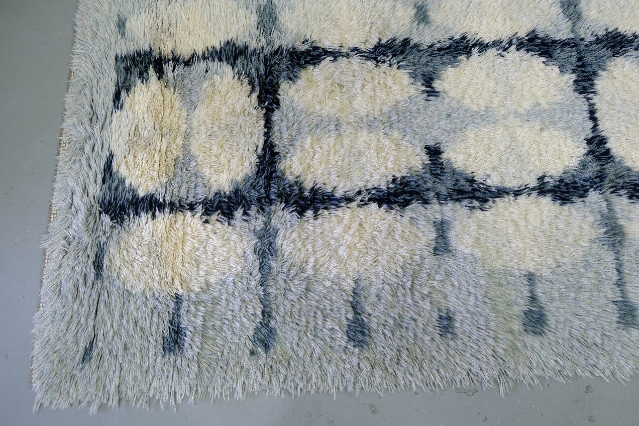 Tapis Rya scandinave fait à la main, années 1960, 152x105 cm