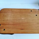 Old cutting board log wood deco metal
