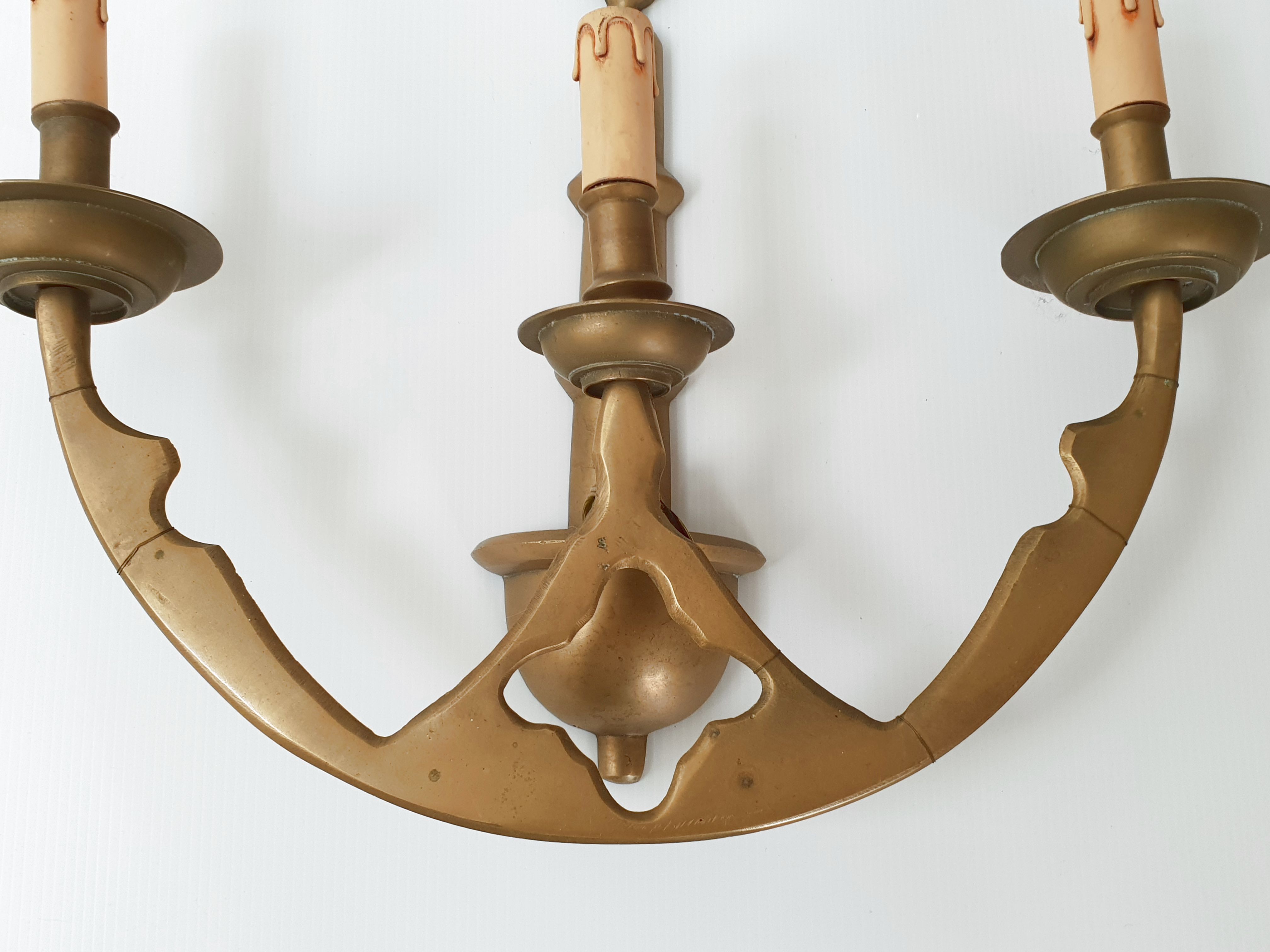 Pair of vintage 1950 aliton wall light