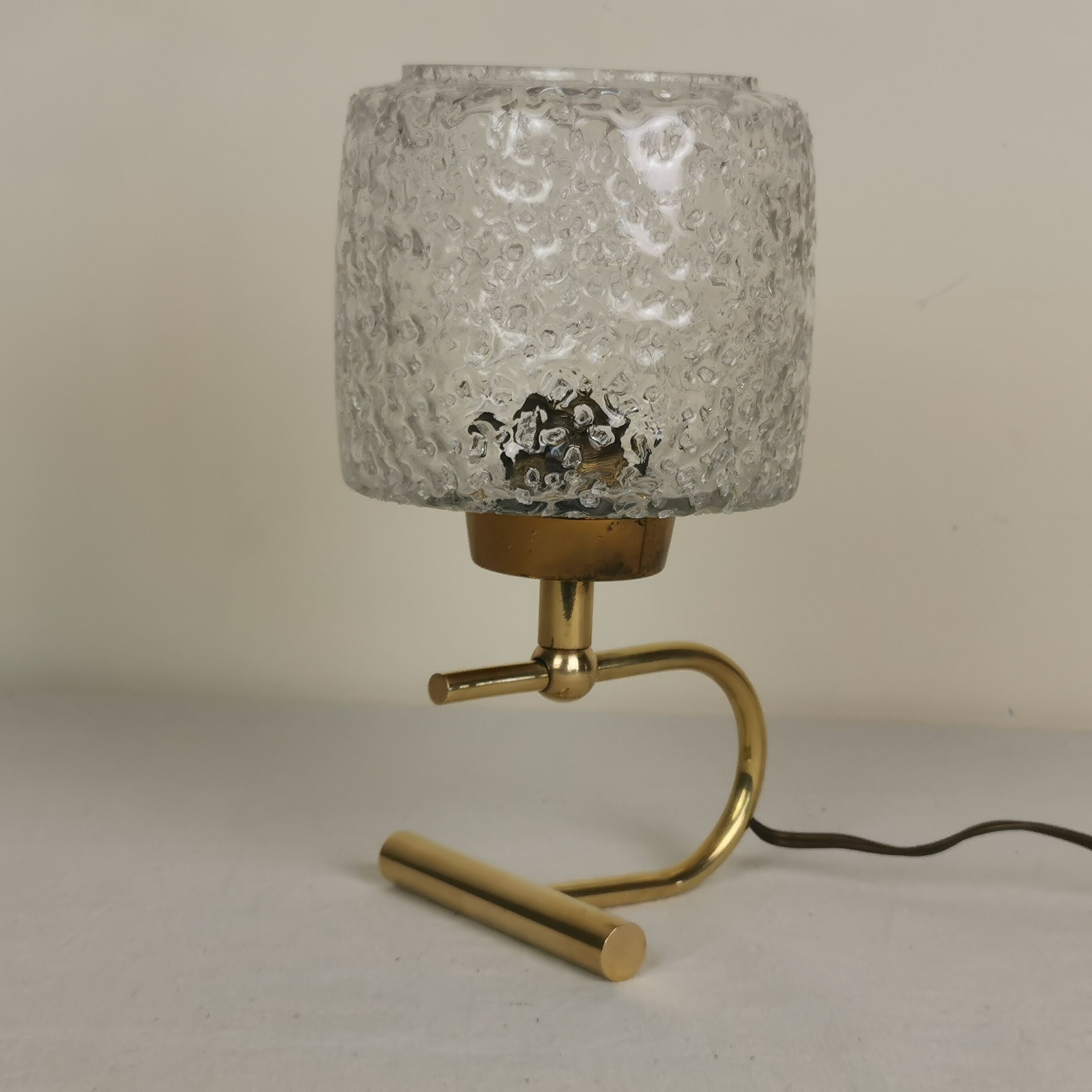 Brass and glass lamp