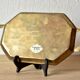 Small vintage brass tray with cloisonné enamel floral decoration - 1960.