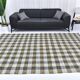 290x190 cm indigo blue mustard kilim carpet, wool made kilim rug.