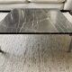 Table basse vintage et moderniste Rolf Benz en marbre et acier
