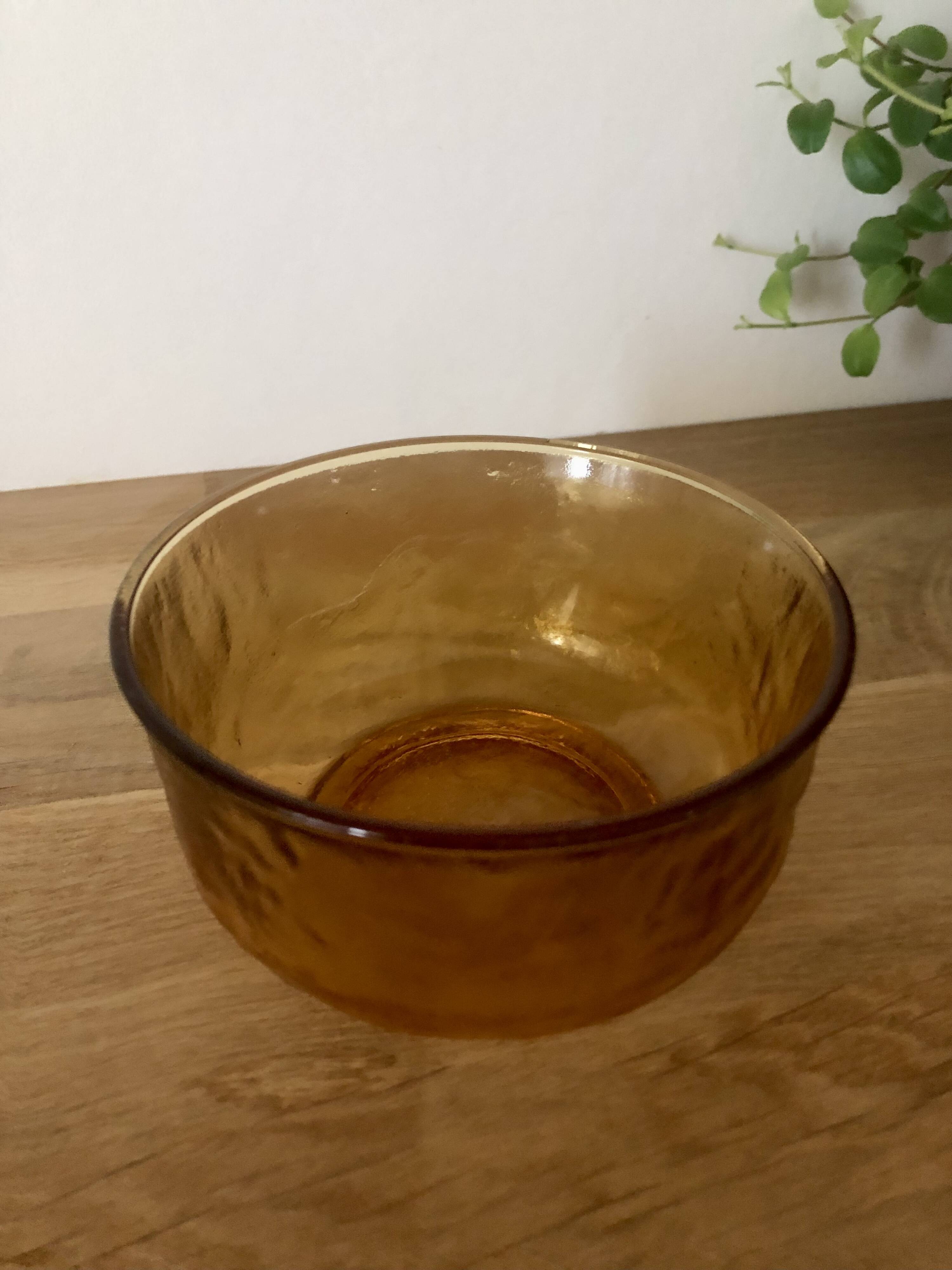 Lot de 4 petits bols marron ambré vintage L'alsacienne biscuits