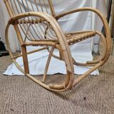 1960s rattan rocking chair