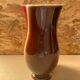 Antique verceram ceramic vase brown red beige vintage