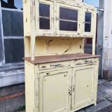 Buffet double patine  jaune tendre