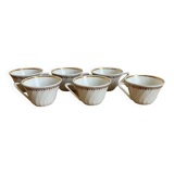 Set of 6 porcelain coffee cups