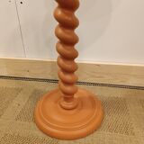 Refurbished Vintage Twisted Side Table - Terracotta, Walnut & Copper