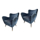 Set of Mid-Century Armchairs in the style of Guglielmo Veronesi, Italy, 1950s