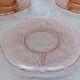 Art Deco pink glass coffee service from the 1930s.