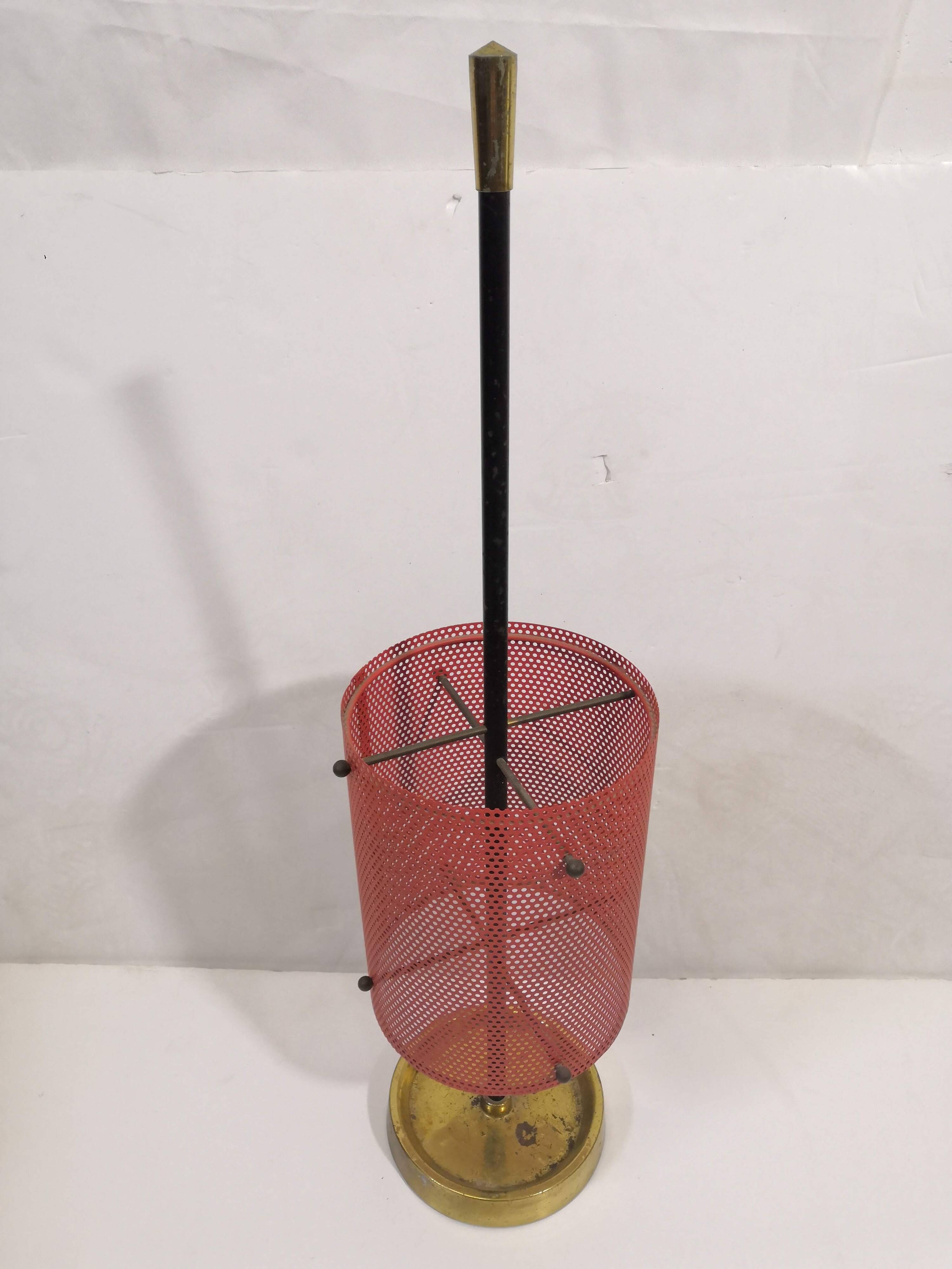 Umbrella stand from the 50s in perforated sheet metal