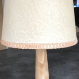Lampe ancienne pied en pierre d’onyx et laiton 40 cm