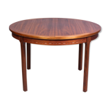Round walnut dining table by Troeds, Sweden, 1960